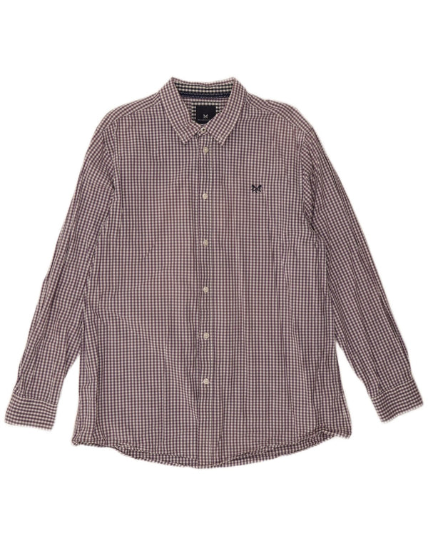 Crew Clothing Herre Classic Fit skjorte XL Lilla Gingham Cotton