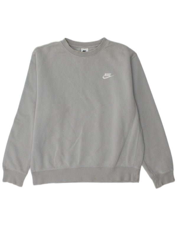 NIKE Herre Loose Fit Sweatshirt Jumper Medium Grå Bomuld