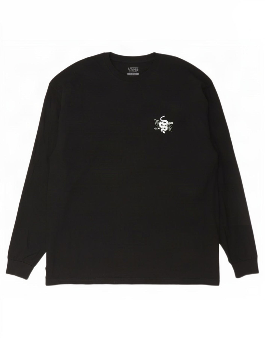 Vans Herre Classic Fit Grafisk Top Langærmet 2XL Sort Bomuld