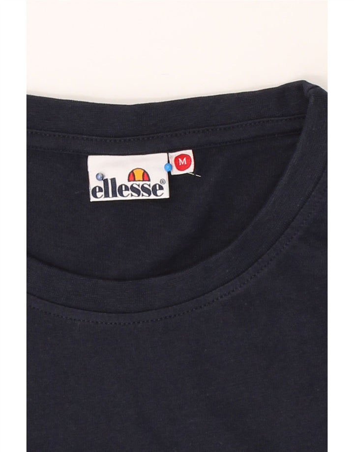 ELLESSE Mens T-Shirt Top Medium Navy Blue Cotton Vintage Ellesse and Second-Hand Ellesse from Messina Hembry 