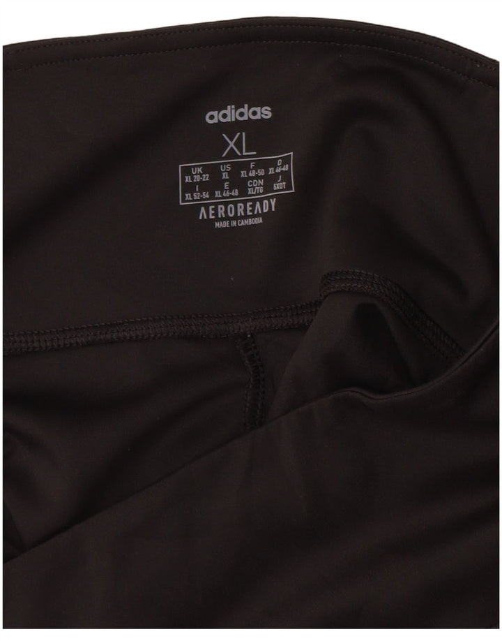 Adidas Aeroready Leggings til kvinder UK 20/22 XL Sort Polyester