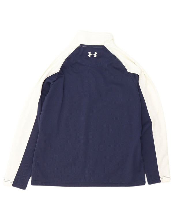 Under Armour Boys Grafisk Top Langærmet 11-12 år Navy Blue Sports