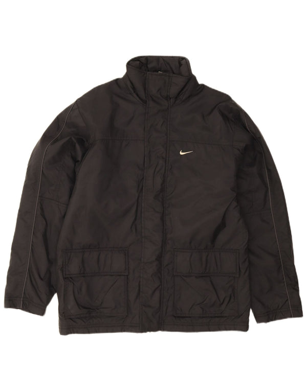 Nike polstret herrejakke UK 36/38 Lille sort nylon