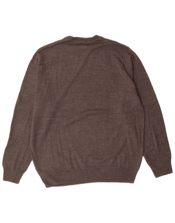 Dockers Herre Crew Neck Jumper Sweater Large Grey Argyle/Diamond Acryl