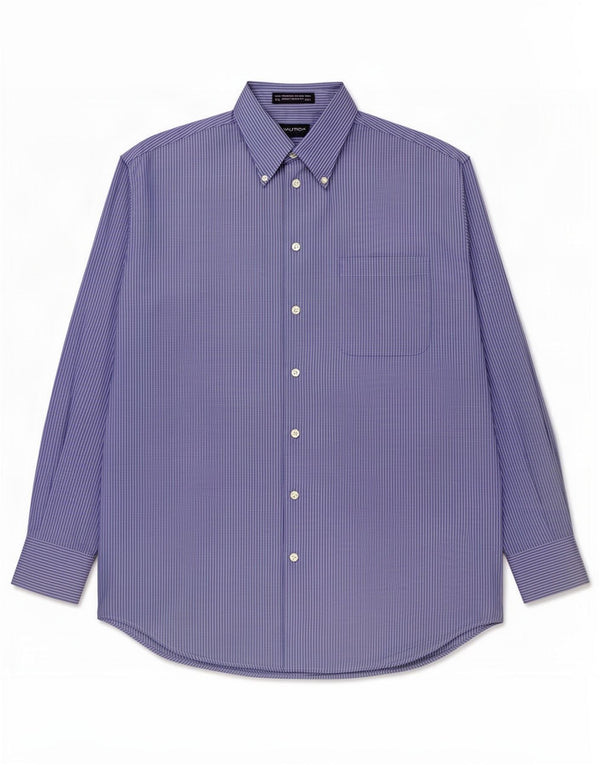 Nautica Herreskjorte str. 15 1/2 Medium Blue Pinstripe Cotton