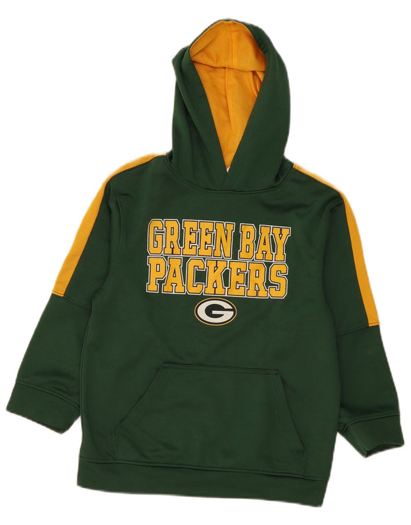NFL TEAM APPAREL Drenge Green Bay Packers hættetrøje 7-8 år Small Green