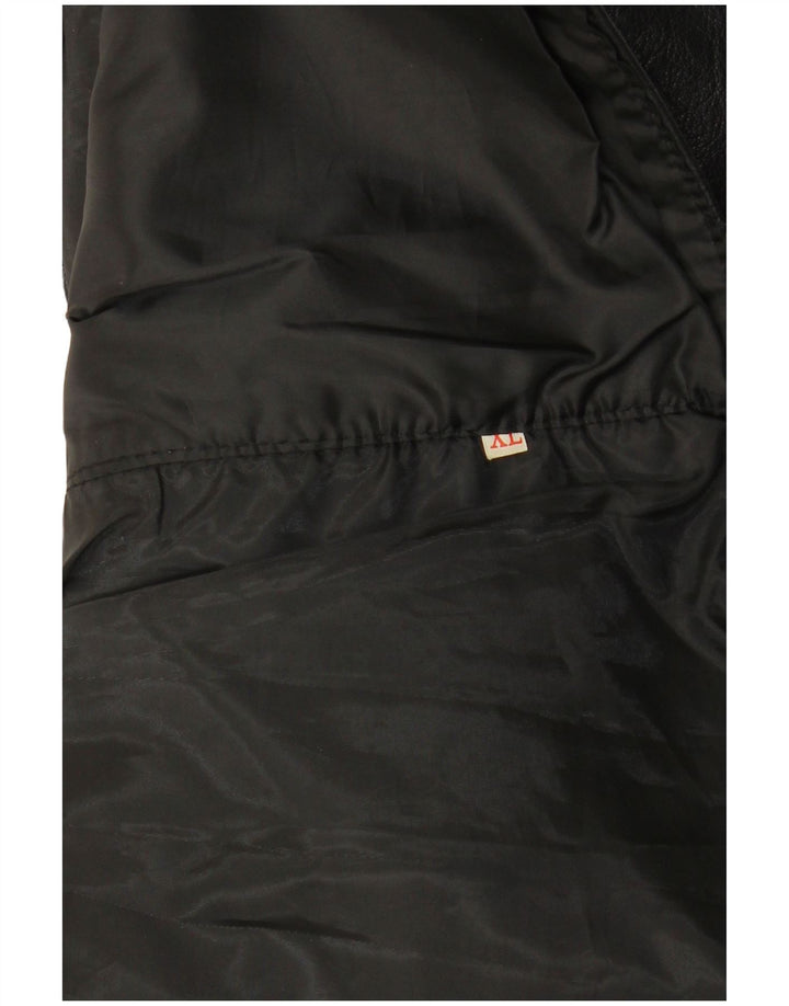 VINTAGE Herre lædervest XL Sort