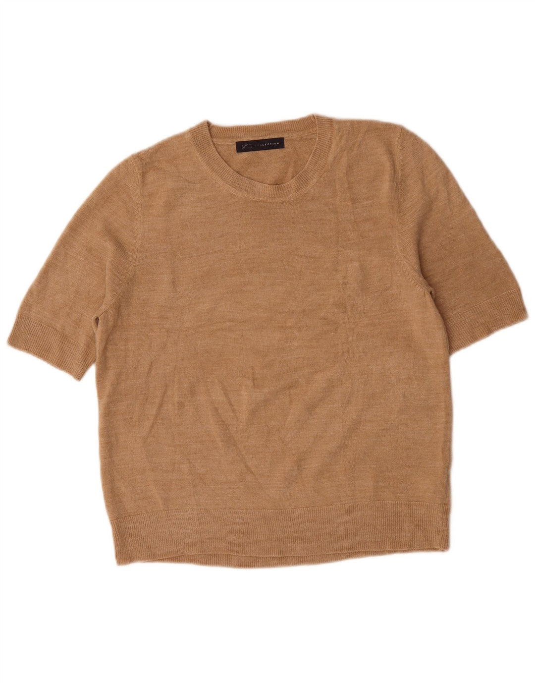 Marks & Spencer Dame sweater med rund hals DK 14 Stor Beige