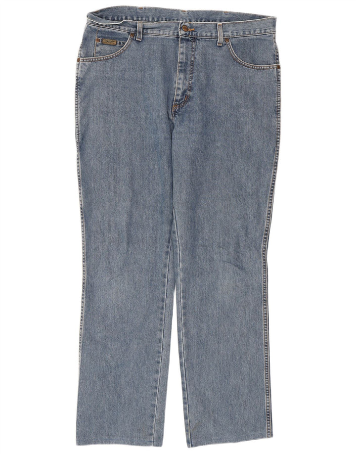 Wrangler Straight Jeans til mænd W36 L32 Blue Cotton Classic