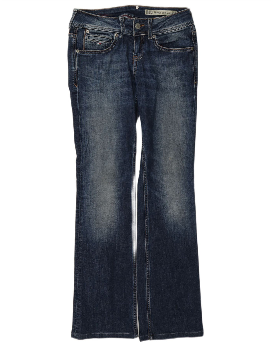 Tommy Hilfiger Dame Rhonda Bootcut Jeans W26 L32 Blå Bomuld