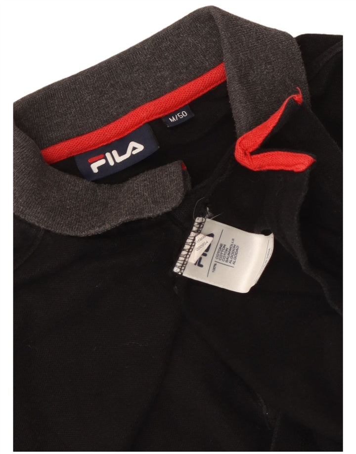 Fila Herre poloshirt Medium Sort Bomuld