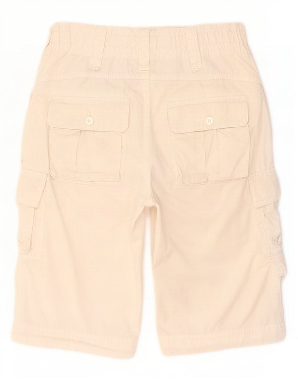 Tommy Hilfiger Boys Cargo Bermuda Shorts 7-8 år W24 Off White Bomuld