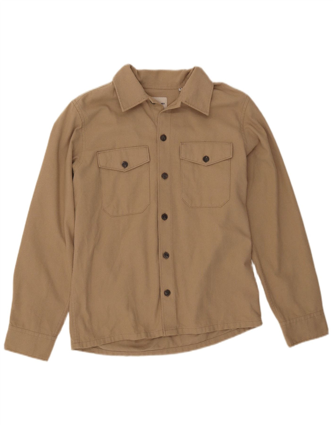 JACK & JONES Flanelskjorte til mænd Lille beige bomuld