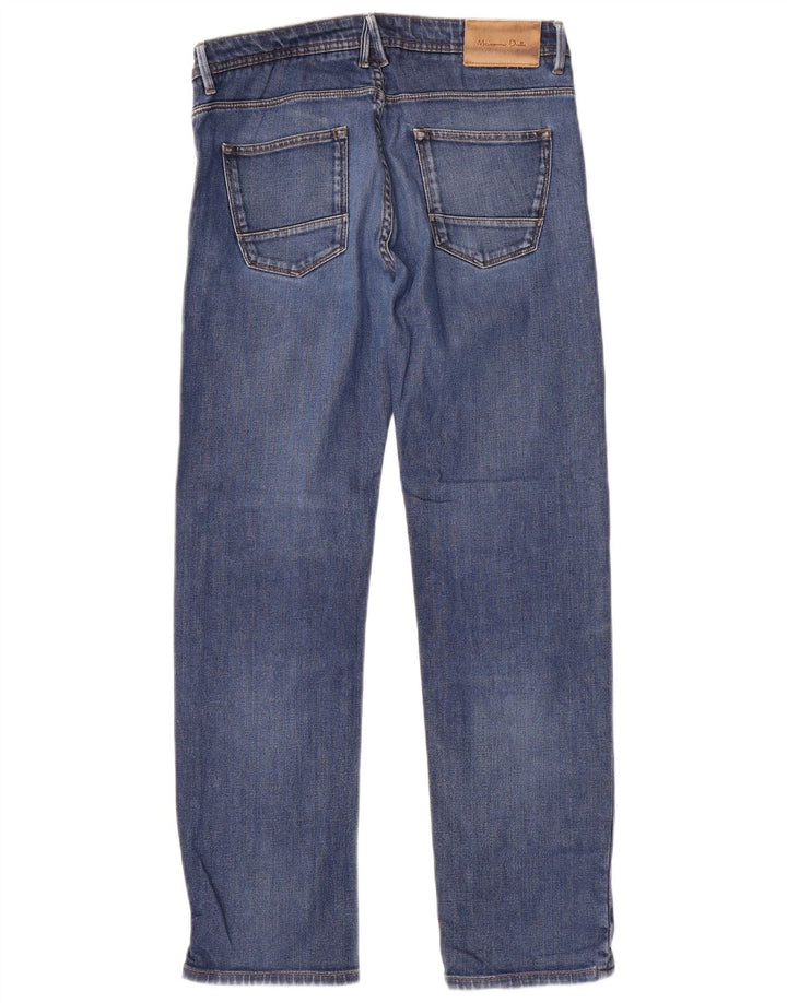 Massimo Dutti Herre Regular Fit Straight Jeans EU 40 Medium W31 L30 Blå