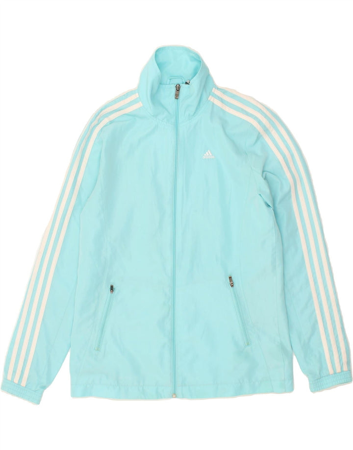 ADIDAS Womens Tracksuit Top Jacket UK 8 Small Blue Polyester Vintage Adidas and Second-Hand Adidas from Messina Hembry 