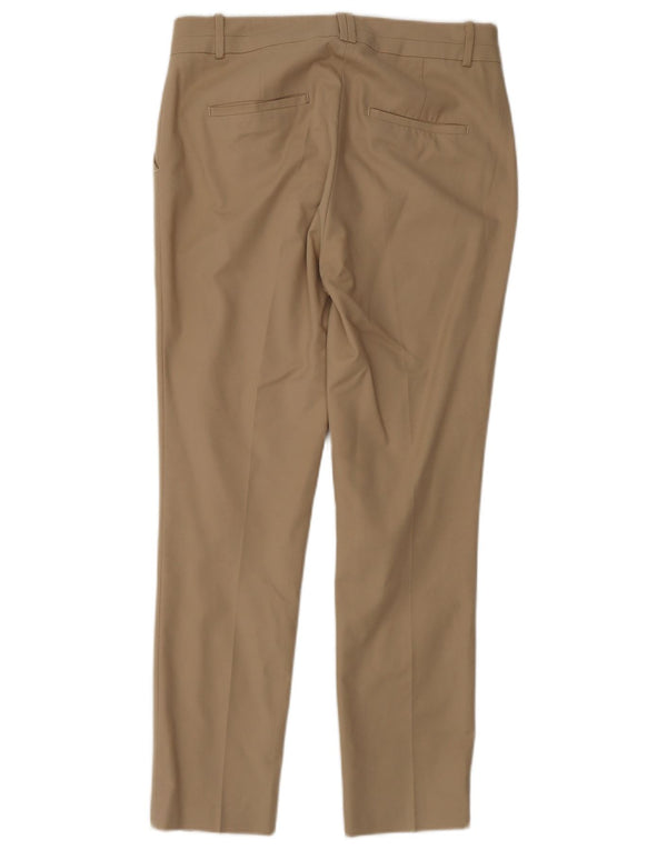 Zara Dame Slim Chino Bukser EU 38 Small W28 L25 Beige Bomuld