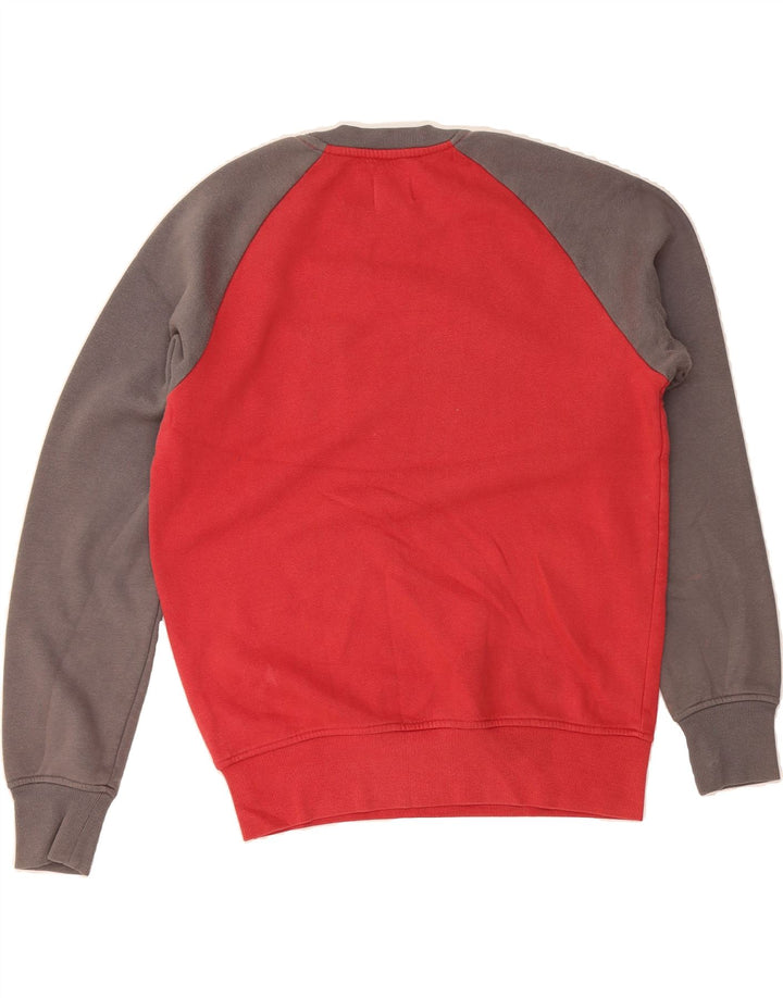 SALTROCK Mens Sweatshirt Jumper Small Red Colourblock Cotton Vintage Saltrock and Second-Hand Saltrock from Messina Hembry 