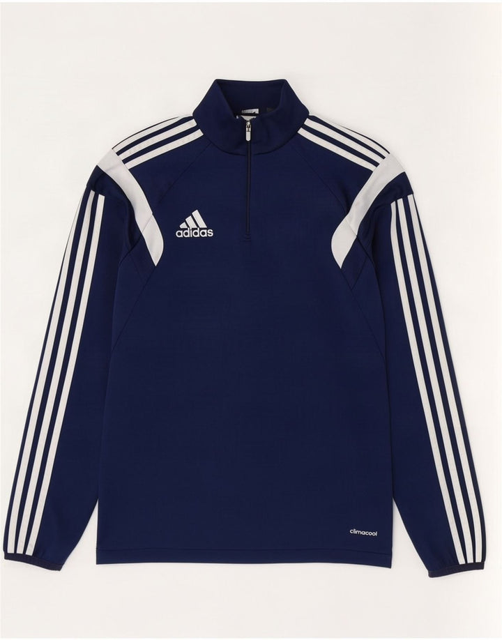 Adidas Herre Climacool Pullover Træningsdragt Top Small Navy Blue Colourblock