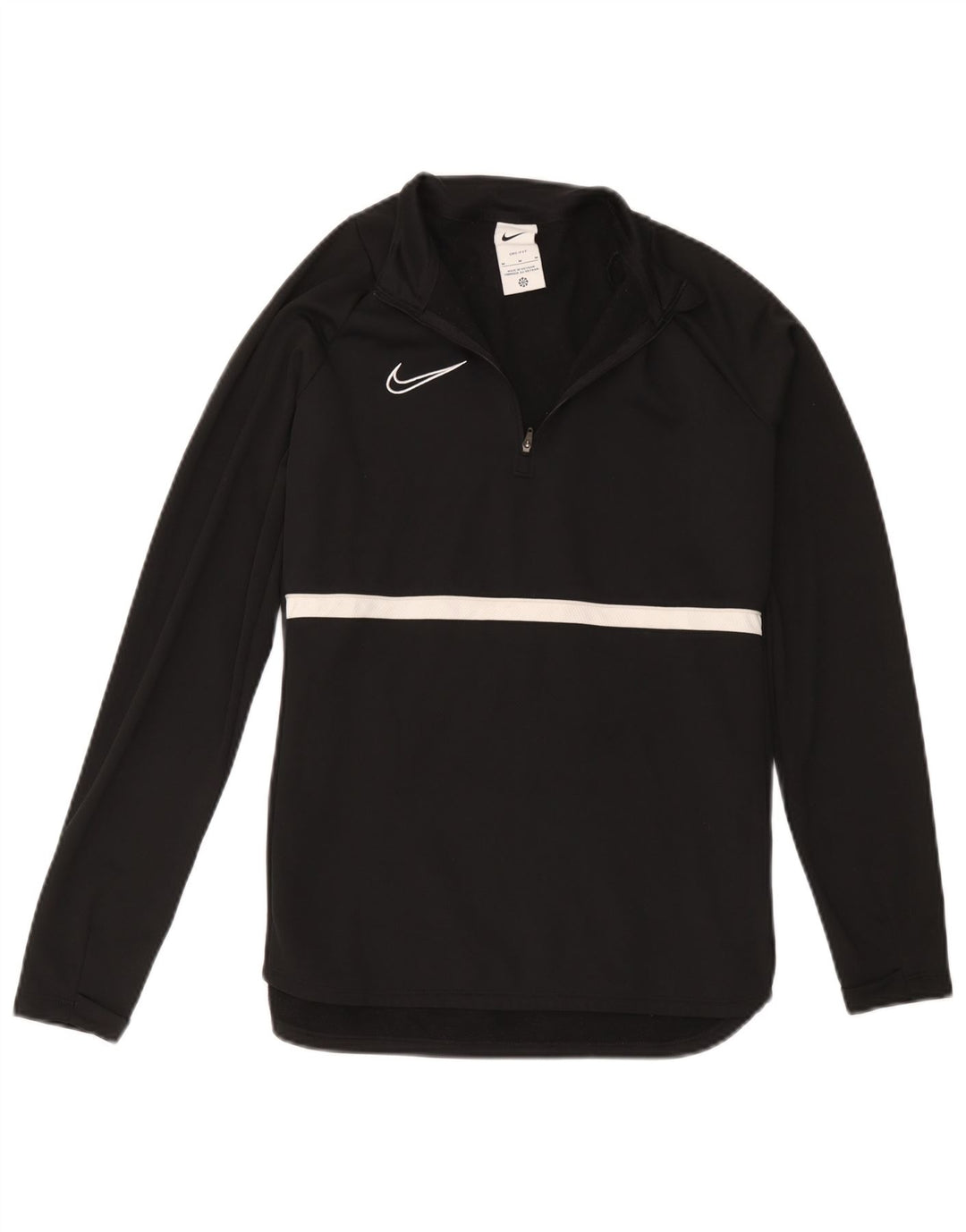 Nike Herre Dri Fit Pullover med lynlås-hals Træningsdragt Top Medium Sort Colourblock