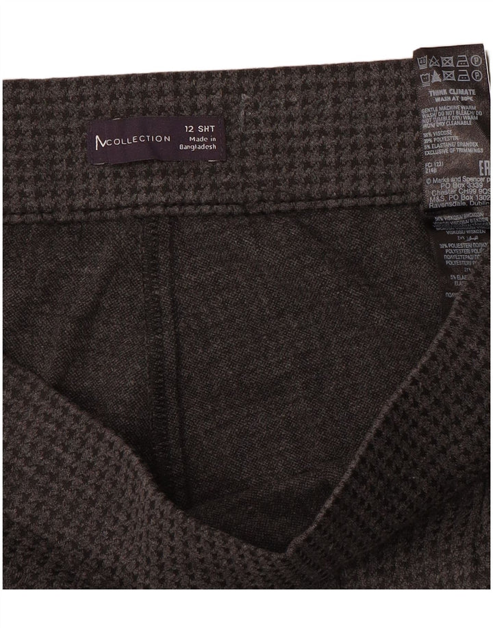 Marks & Spencer Dame Cropped Trousers UK 12 Medium W32 L25 Grå