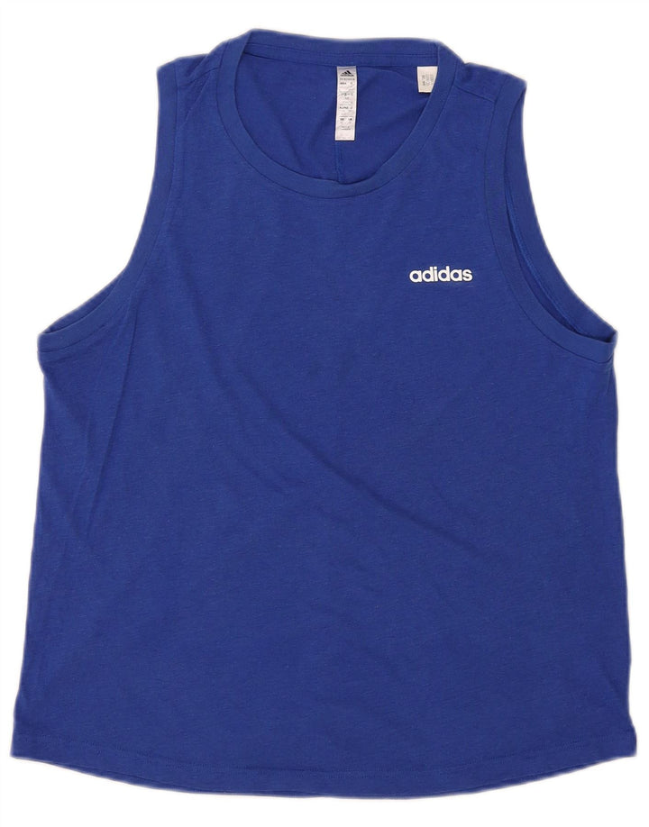 Adidas Aeroready Vest Top UK 38/40 Medium Blue Polyester