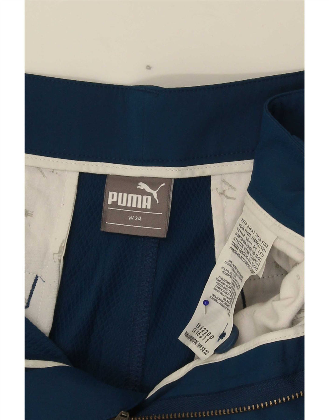 Puma Chino Shorts til mænd W34 Large Blue Polyester