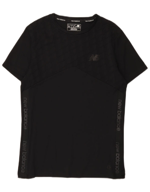 New Balance Herre grafisk T-shirt Top Medium Sort Polyester