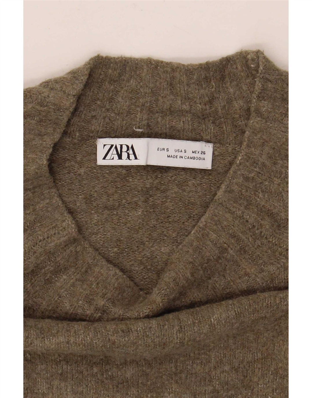 Zara Dame Oversized Turtle Neck Jumper Sweater UK 10 Small Green