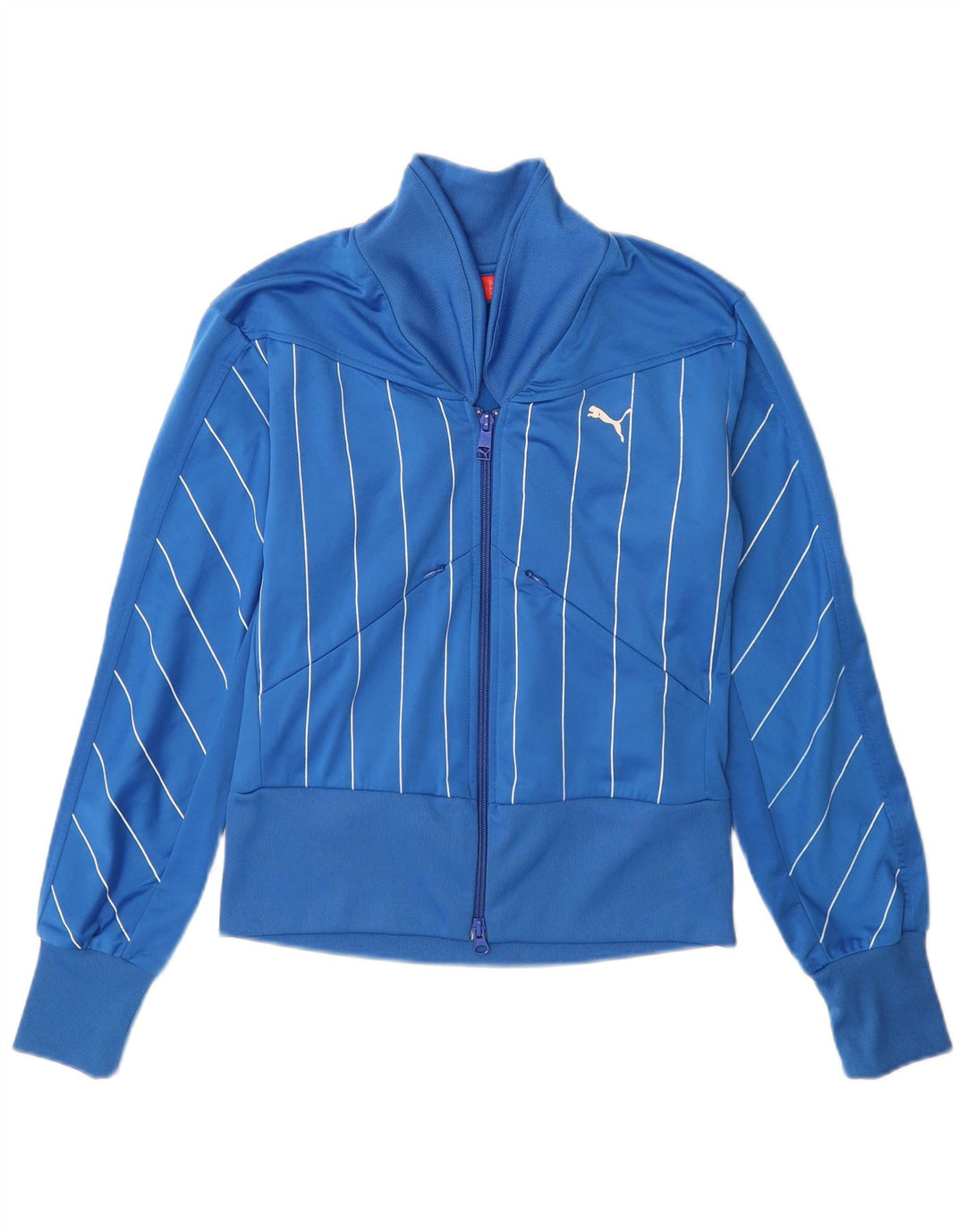 Puma Grafisk træningsdragt topjakke til kvinder UK 10 Small Blue Pinstripe