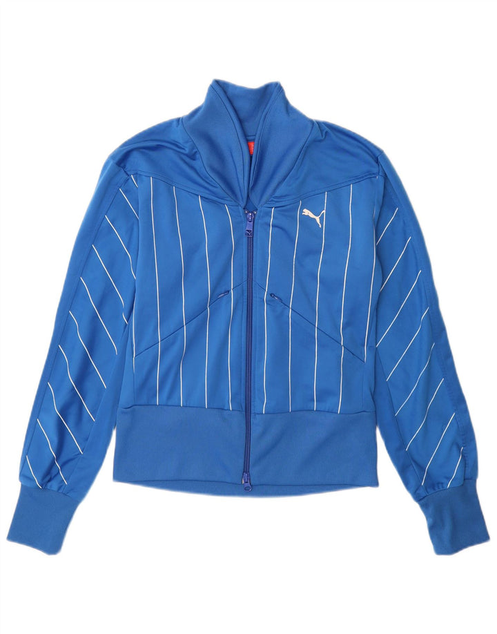 Puma Grafisk træningsdragt topjakke til kvinder UK 10 Small Blue Pinstripe