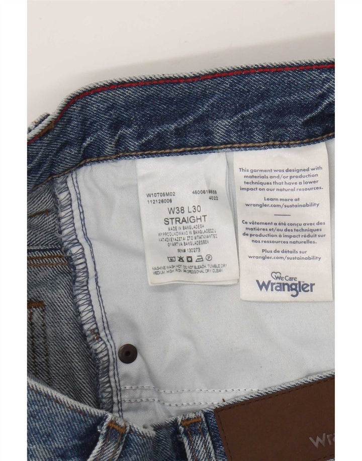 Wrangler Straight Jeans til mænd W38 L27 blå bomuld