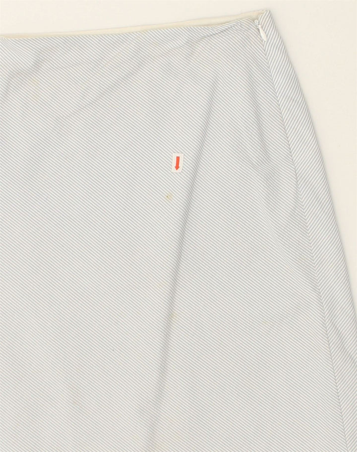 J. CREW Womens A-Line Skirt US 8 Medium W30  Grey Pinstripe Cotton | Vintage J. Crew | Thrift | Second-Hand J. Crew | Used Clothing | Messina Hembry 