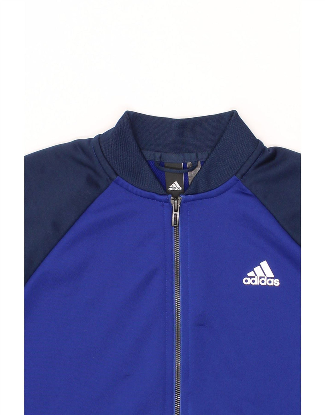 ADIDAS Mens Tracksuit Top Jacket Small Navy Blue Colourblock Vintage Adidas and Second-Hand Adidas from Messina Hembry 