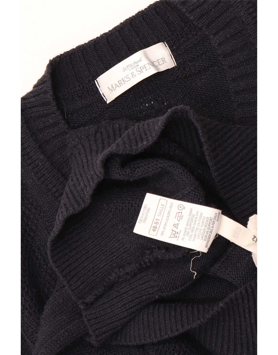 Marks & Spencer Herre V-hals sweater Medium Marineblå Akryl