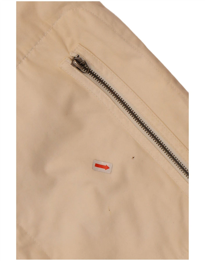 Diesel Dame Bomber Jacket UK 18 XL Off White Bomuld