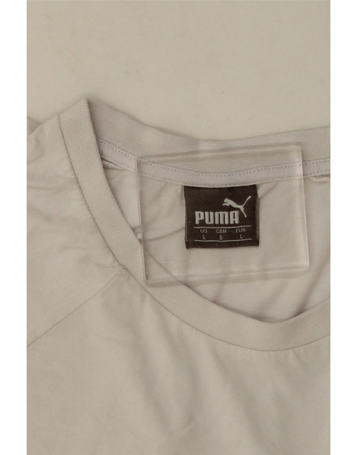 Puma Herre Grafisk T-Shirt Top Stor Hvid