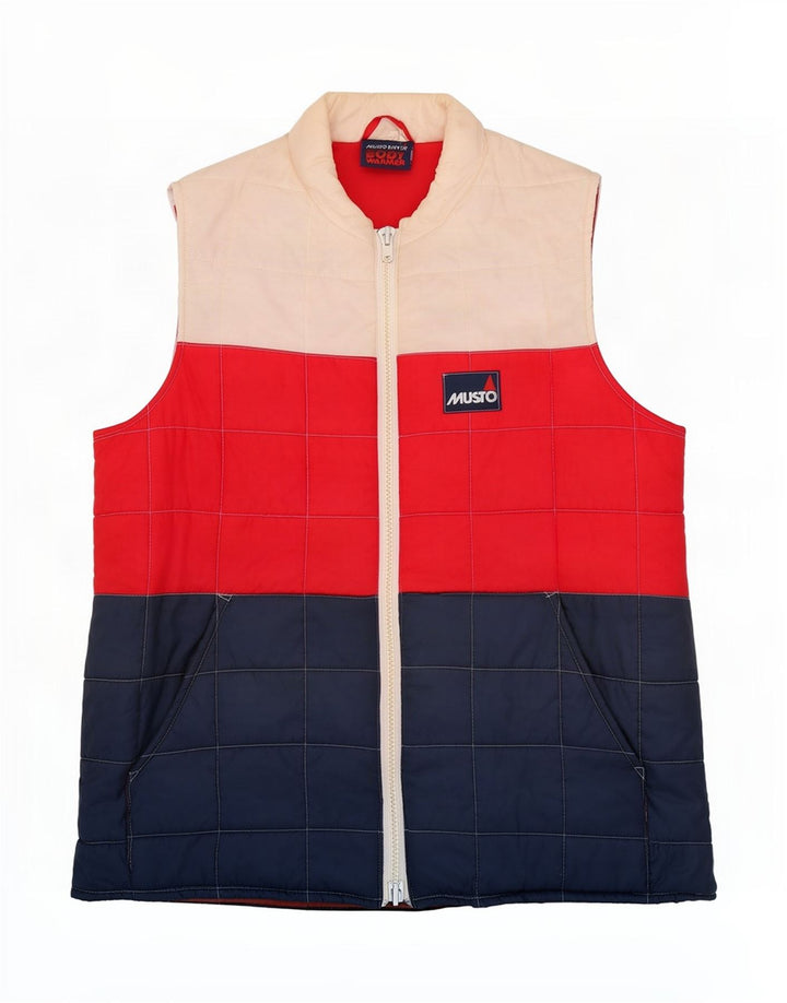 Musto Herre Polstret Gilet UK 38 Medium Flerfarvet Colourblock Nylon