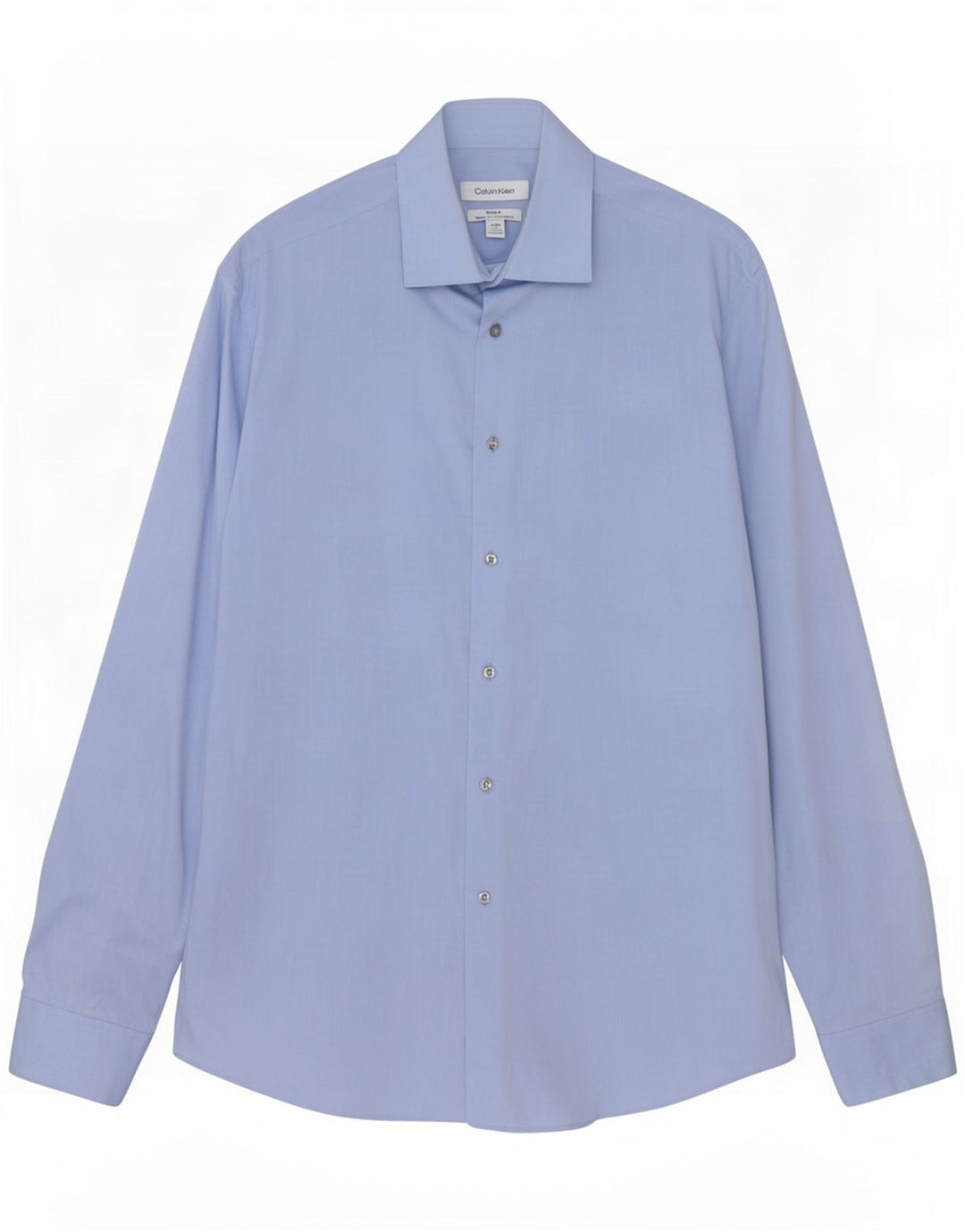 Calvin Klein Herre Regular Fit Skjorte Størrelse 15 1/2 Medium Blue Herringbone