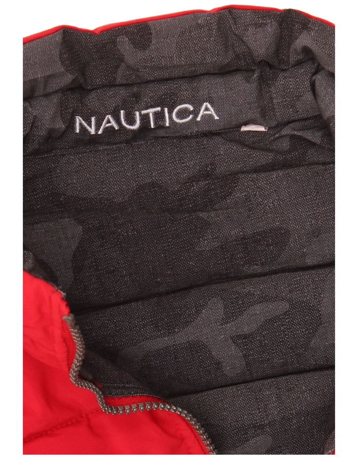 NAUTICA Herre vendbar polstret jakke UK 40 Stor sort Camouflage