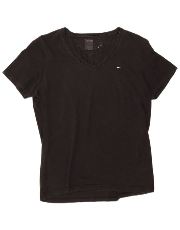 Tommy Hilfiger Dame T-Shirt Top UK 14 Medium Sort