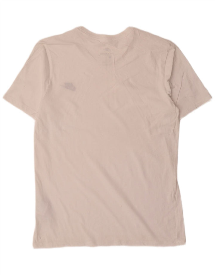 Nike T-shirt med atletisk snit til mænd, medium hvid bomuld