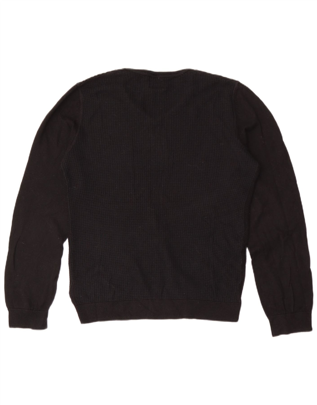 Lee Herre V-hals sweater lille sort bomuld