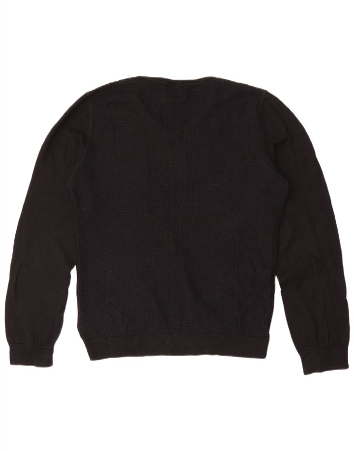 Lee Herre V-hals sweater lille sort bomuld