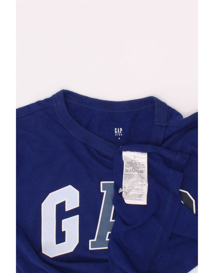 Gap Boys Grafisk T-Shirt Top 6-7 År Lille Blå Bomuld