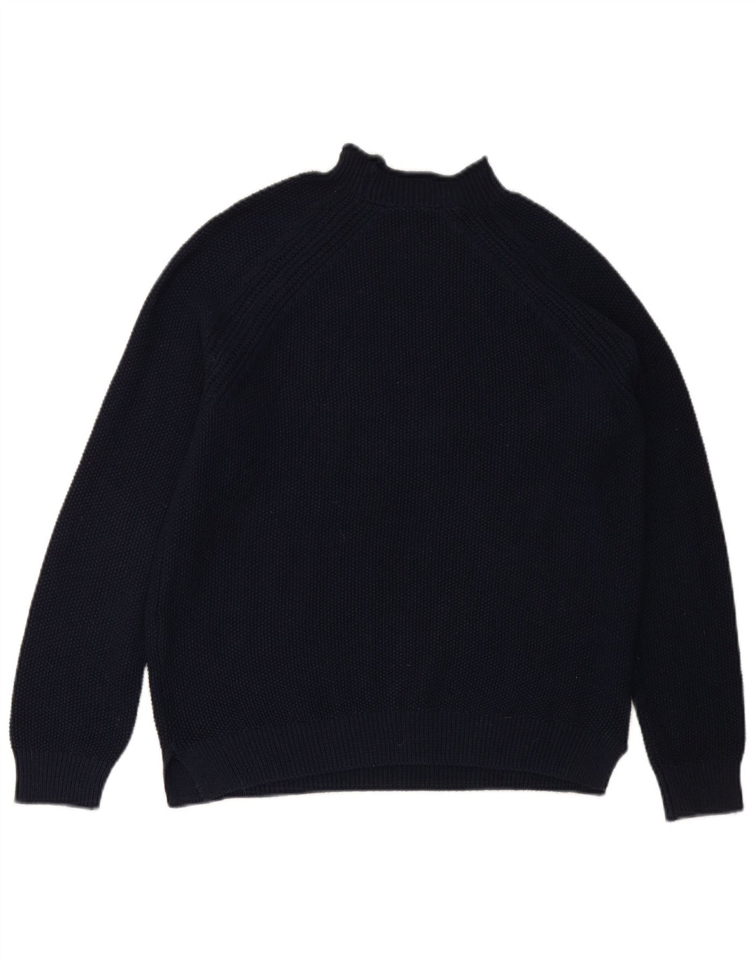 CREW CLOTHING Dame Turtle Neck Jumper Sweater UK 12 Medium Navy Blue