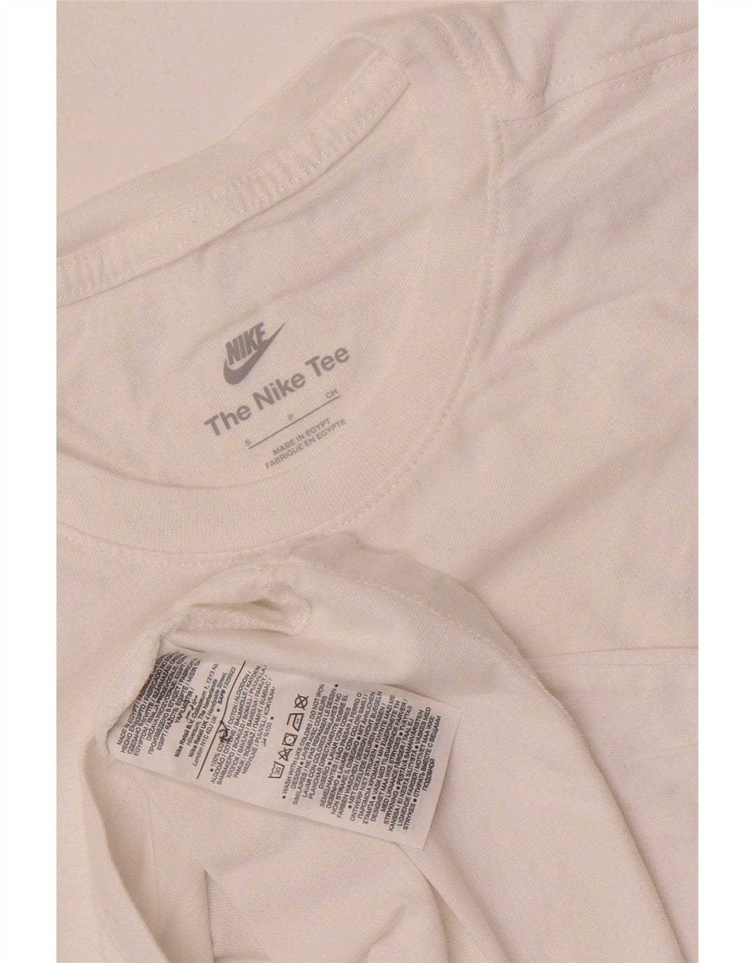Nike T-shirt top til mænd, lille hvid bomuld