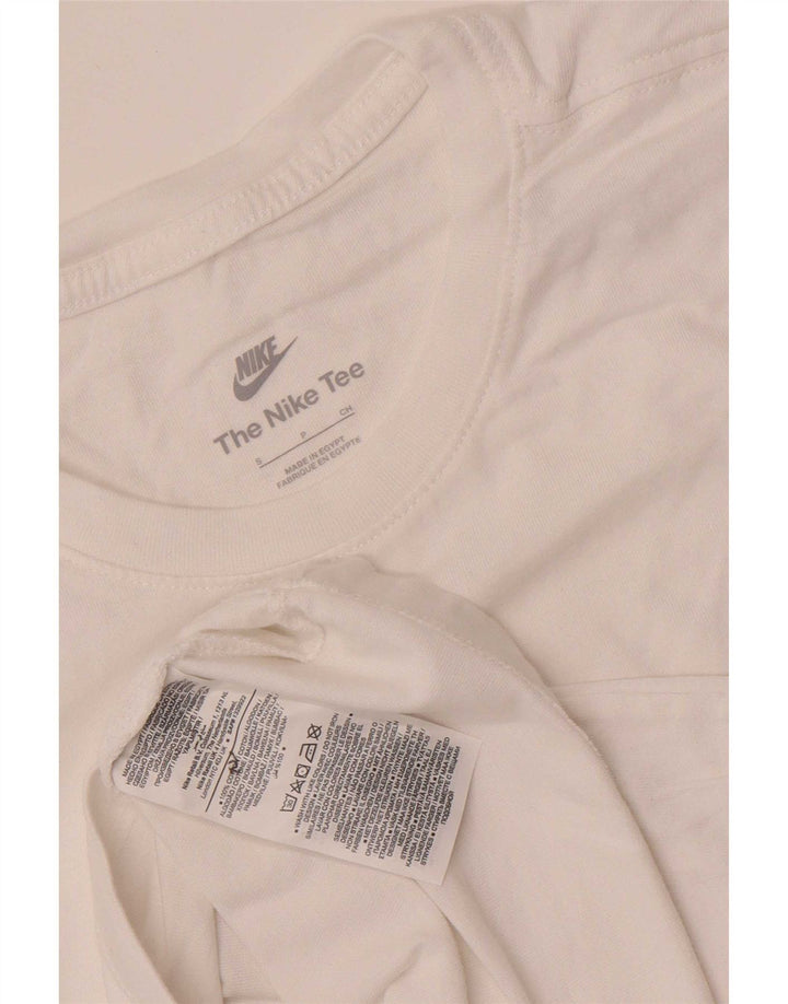 Nike T-shirt top til mænd, lille hvid bomuld