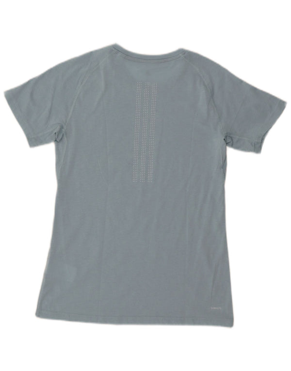 Adidas Herre Climalite T-Shirt Top UK 8/10 Small Blue Polyester