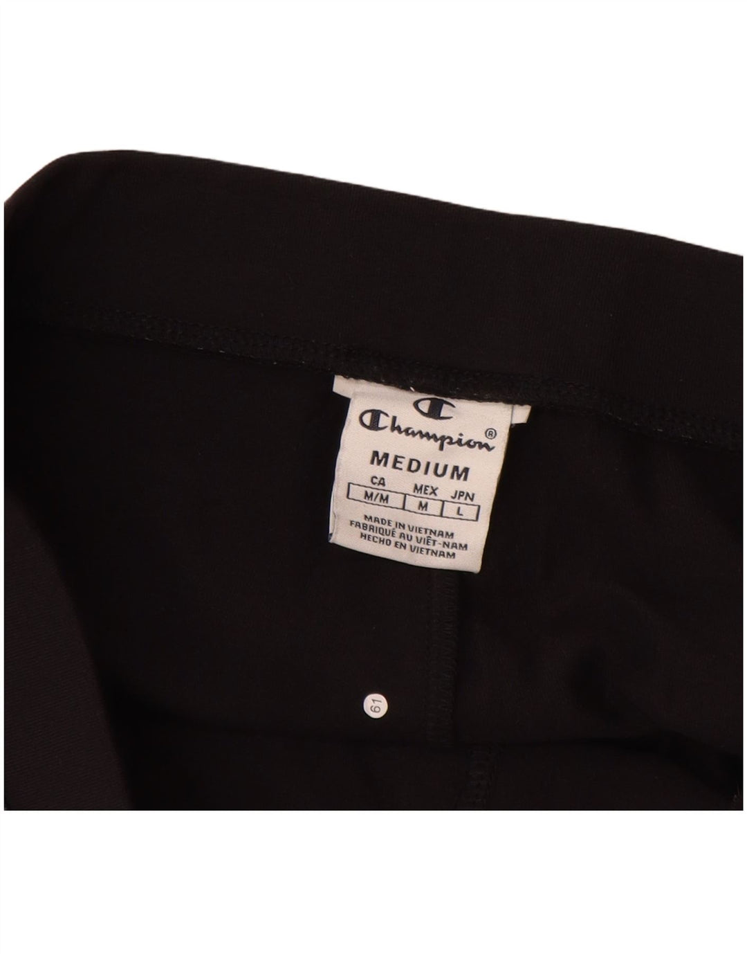 CHAMPION Womens Graphic Leggings UK 14 Medium Black
