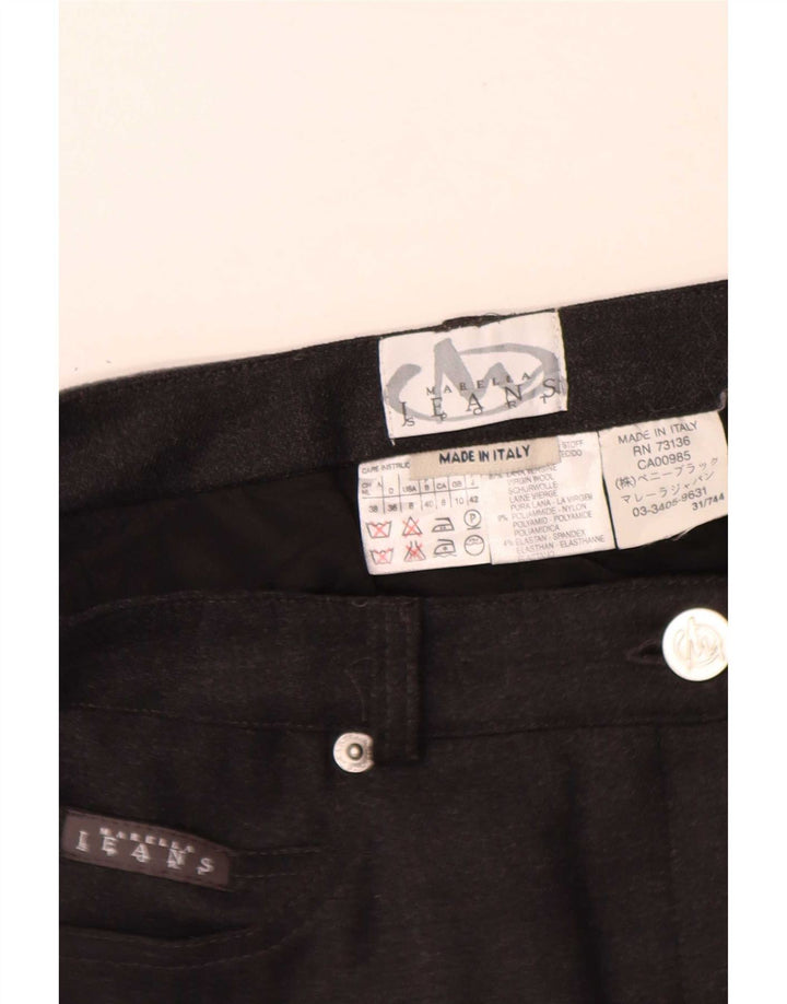 Marella Dame Mini Nederdel UK 10 Small W28 Sort Uld